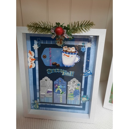 Blue Christmas frame picture